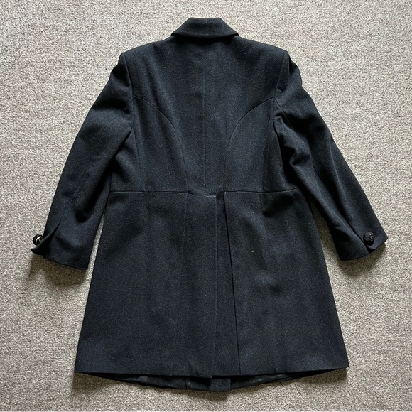 Vintage Emporio Armani Long Wool Trench Overcoat Made in Italy Womens 44 / L/XL - Picture 2 of 16